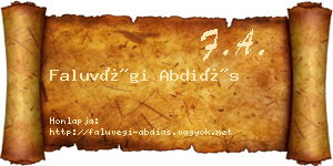 Faluvégi Abdiás névjegykártya